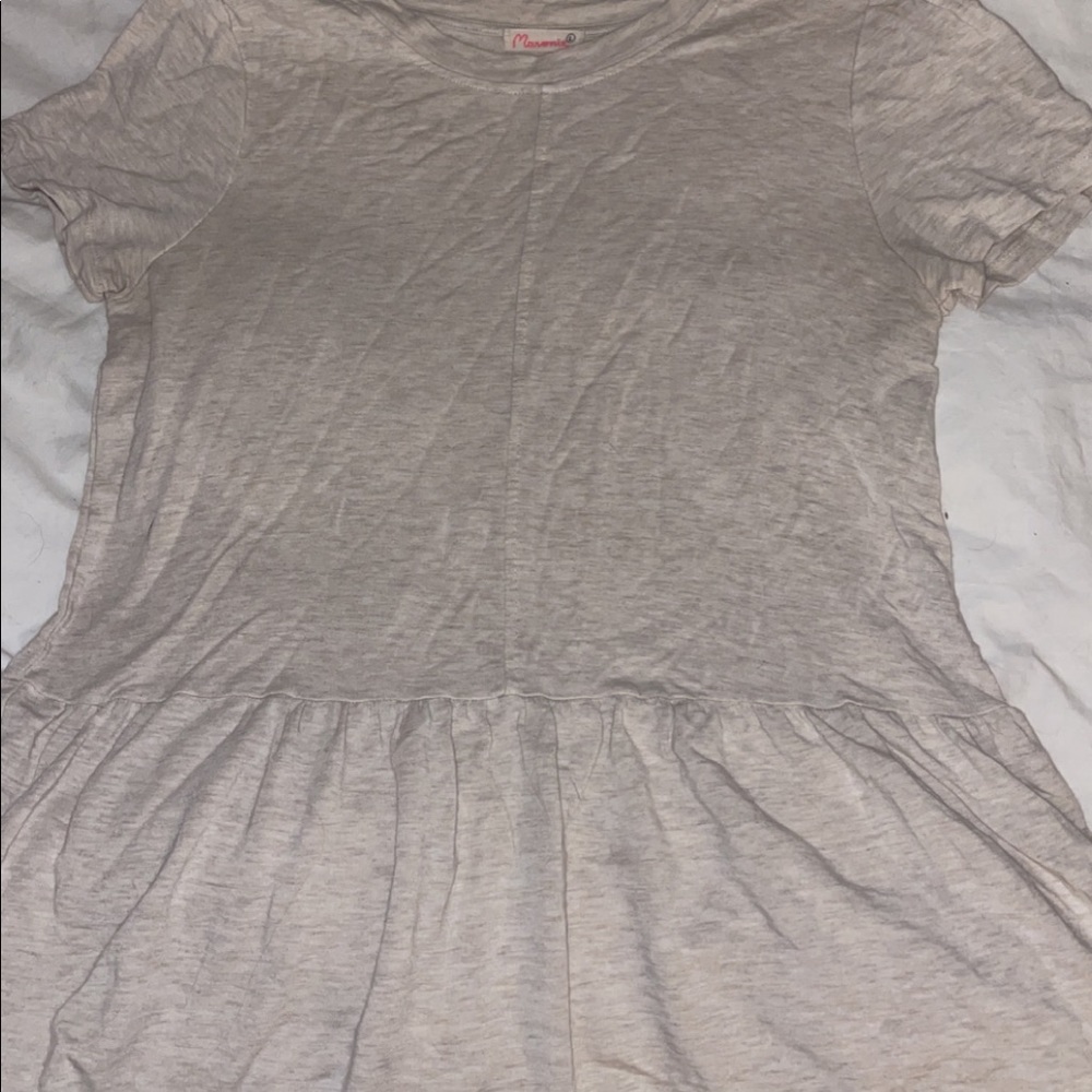 Oatmeal peplum top